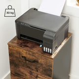 File Cabinet with 2 Drawers Industrial Style for A4 Rustic Brown and Black V178-11536