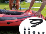 Inflatable Air Pump Adapter Kit,99cm Spiral Hose with 7 Valve Nozzles for SUPs Boats V1369-AZ3-W-14116