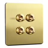 Toggle Light Rocker Switch 1/2 Way Retro Brass Plate Lever 86 Type Toggle Switch 1 Smile Home 4 V1189-LWWAL-20260327-04397