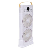 Dual Fan Mist Cooling Fan with Humidifier 6 Nozzles 360 Degree Adjustable Low Sound USB C Portable V1294-YM0901-3113260000511