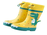 Kids Rain Boots Slip Resistant Cartoon Dinosaur Waterproof Rubber Children Tall Rain Shoes for Boys V1294-YM0901-3117230348113