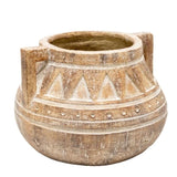 Aged Tribal Style Decorative Pot 35cm V637-91259POT