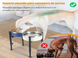 Dog Food Bowl - Metal Food Bowl - Adjustable Dog Food Bowl - Double Food Bowl V1188-ZXY-10152