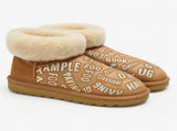 Womens Australian Sheepskin Wool Fur Mini UGG Ankle Boots in Metallic Chestnut - 7 V563-D2390-CHESTNUT-7