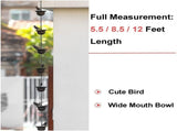 Rain Chain 8.5FT, Hummingbird and Cup Rain Chains for Gutters, Functional Replacement for Downspout, V1366-AZ2-W-27254