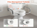 Raised Seat with Arms, 136.1 kg Load Capacity, 88.9 mm Lift Height, Widened Commode Elevated V952-AZSJGMTZD35YISHJB001V0