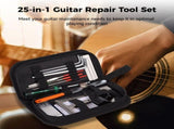 25PCS Guitar Repair Tools, Guitar Maintenance Kit, Electric Guitar Repairing Tools, String V1369-AZ3-W-08893