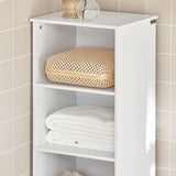 Tall Bathroom Storage Cabinet 3 Shelves, White V178-64884