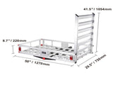 50 x 29.5 x 8.7 in Hitch Cargo Carrier, 500lb Capacity Trailer Hitch Mount Aluminum Cargo Basket V952-CHXLK47286500HPGUV0