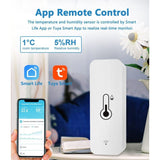 2 Pack WiFi Smart Thermometer Mini Digital Temperature Humidity Sensor Compatible with Alexa and V1237-ZY-522-0077