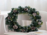 Christmas Garland Decor, Artificial Christmas Wreaths for Front Door, Christmas Window Garland Door V1192-AZ-W-11198