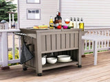 Garden Bar Serving Cart with Cooler V264-OTF-539PP-LGR-NA-1