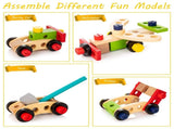 Tool Kit for Kids, Wooden Toddler Tools Set Including Tool Box , Montessori Educational Construction V1370-AZ4-06075