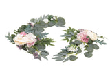 2pcs Hanging Flowers Swag ABS Artificial Decorative Arch Flowers with Bandage for Wedding V1294-YM0718-3115220088211