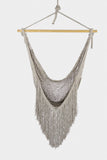 Fringed Cotton Rope Mexican Hammock Swing from Mexico in Dream Sands V97-CHSCHDS