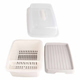 Dish Drainer Minimalist Dustproof Space Saving Dish Drying Bowl with Lid for Home Kitchen M V1294-YM0716-3118220114211