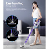 Devanti Handheld Vacuum Cleaner Bagless Cordless 150W Purple VAC-CL-150-GY-PP