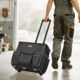 VEVOR Rolling Tool Bag, 110 lbs Load Capacity, 25 Pockets Heavy Duty Roller Tool Bag with Adjustable V952-GLGJD18YC600UPU23001V0