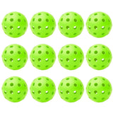 12Pcs Set 40-Hole Pickleball Balls High Bounce Outdoor Pickleball Set Green V1308-DSZKI-227-1