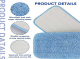 10 Pack Microfiber Mop Pads Replacement, Wet and Dry Mop Head Refills for Floor Cleaning, Compatible V1237-ZY00B0BDKHPYMH