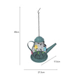 Hanging Teapot Birdfeeder w Flowers V637-24856BRD