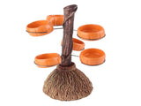 Snack Bowl Holder Halloween Pumpkin Snack Bowl Rack Witch Broom Decor Dessert Bowl Stand for Dining V1294-YM0714-210804ZH03-3