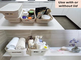 24x 5L Premium Plastic Storage Basket Container Box w/ Lid Dot Pattern V563-PB0527-1BOX