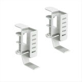 Desk Side Vertical Laptop Stand,No Drill Desktop Mount,Hanging Holder for Side,Clamp on White V1370-AZ4-13602