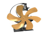 Stove 6 Blades Fireplace Heat Powered Fast Wind Circulation Half Moon Pattern Thermoeletric V1294-YM0706-3114230120012