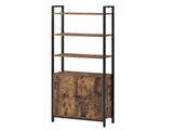 Levede 6 Tier Bookshelf Storage Cabinet Bookcase Display Adjustable Shelves Door CH1170-6-WA-AU