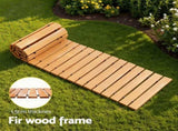 Gardeon 8FT Wooden Garden Pathway Roll-Out Straight Walkway Outdoor Backyard Brown GD-PW-8FT-BR