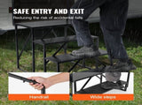 RV, 4-Step RV Stairs, 199.58KGS Load Capacity, Thickened Carbon Steel, With Handrail, Non-Slip V952-FCBTGDKHJG4JE8I22V0