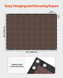 VEVOR 90% Sun Shade Cloth Privacy Screen 305 x 366 cm for Patio Garden V952-JBZGB120FT1810KQ7001V0