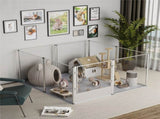 Versatile Sleek Thick Acrylic Pet Playpen Dog Puppies Run Kennel Rabbit Play Pen V767-XPETSYL-12S