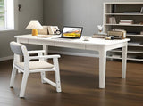 Mitch Solid Wood Study Desk /Rubberwood/Minimal Assembly/White V1057-DM6004-WH