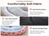 Round Pet Bed for Small Dogs and Cats, Soft Plush Calming Cat Bed with Strawberry Pattern, Cozy V888-ELOSUNG54596