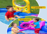 Bestway Kids Inflatable Play Splash Pool with Slide Ball Tossing Toys Coral Basket BW-POOL-PLAY-53167