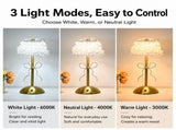Creative Rechargeable Bow Table Lamp with Pleated Fabric Lampshade - Three Colour Soft Light, Touch V888-ELOSUNG52999
