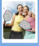Pickleball Paddle Set with 4 Fiberglass Paddles, 8 Outdoor Balls and 2 Carry Bags - Honeycomb Core, V888-ELOSUNG18557