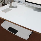 White Under Desk Keyboard Tray with Stainless Steel Slide, ABS Material, Ergonomic Office Keyboard V1370-AZ4-20144