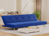Levede Sofa Bed Convertible Velvet 3 Seater SOFABED1006-BL