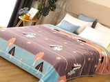 Throw Blanket Cartoon Pattern Thickened Air Conditioning Blanket for Home Bedroom Office Travel V1294-YM0716-3117220121919