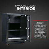 Dual Key Lock Safe Safety Box Security Code Lock Box Fire Proof Heavy Duty 80L V379-FIRESAFE720004