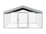 Outdoor Dog Kennel, 2 x 2 x 1.6 m Large Dog Kennel with Secure Lock, Outside Dogs Enclosures with V952-DXHWQSYS6565NAQH5002V0