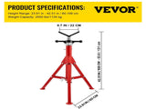 Pipe Jack Stand V-Head Foldable Legs 2500LB Max. Height 52" V952-GJ1107SGJ-VX00001V0