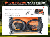 Dog Bike Trailer, Supports up to 30 kg, Pet Cart Bicycle Carrier, Easy Folding Frame with Quick V952-TCSCWZXCTC16LVAJAV0