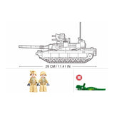 Sluban B0892 Model Kit M1A2 Abrams Main Battle Tank US Army Desert Armor Vehicle Military Build SLB0892