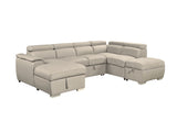 Plush Sleeper Modular Chaise Lounge - Mushroom V292-L-PLUSH-MSHRM