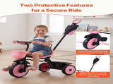 Toddler Tricycle & Stroller for 18 Months to 5 Year Old, Kids Trike with Parent Push Handle, V952-DSTGBDDPHLLBNEG56001V0
