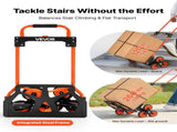 Stair Climbing Cart, 54 kg Stair-Climbing Capacity, Portable Folding Trolley Cart with Telescoping V952-QXTCSPLCHJG23BKCT001V0